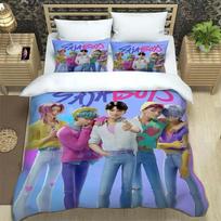 Kpop Demon Hunters Printed Bedding Sets Exquisite Bed Supplies Set Duvet Cover Comforter Set Bedding Set Luxury Birthday Gift EU Single(135*200cm)3pcs