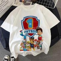 Paw Patrol T-shirt Cute Cartoon Figure Print Girls Boys Summer Clothes Fashion Graphic Tees Short Sleeve Tops Kids Birthday Gift S balta