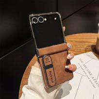 Samsung Z-Flip 7/6 Foldable Drop-Proof Case with Fingertip Stand Z-Flip 5 balno ruda spalva