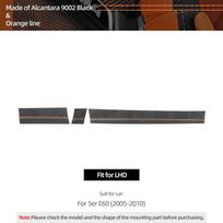 For BMW E60 Series 5 Made of Alcantara Car Interior Dashboard Panel Trim Strips trument Performance Stickers Auto Accessories Blue RHD