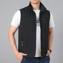 Men's Plus Size Quick-Dry Outdoor Casual Vest - Sleeveless, Loose Fit for Spring & Autumn M juoda