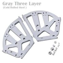 2PCS Shoes Drawer Cabinet Hinge Cabinet Hinge Rack Metal Accessories Stainless Steel Foldable Shelf Fitting 3 Layer tamsiai pilka spalva