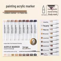 Ozon Blue Acrylic Marker: Soft Tip, Opaque, Watercolor-Friendly