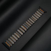 Vyriškas titano ir gumos dirželis Apple Watch Ultra 3 49mm Series 11 10 46mm, prabangus apyrankės dirželis Iwatch 9 8 7 45mm 6 5 4 SE 3 44mm Ultra 3 2 1 49mm