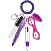 New Portable Nurse Pen Pack Lanyard Keychain Retractable Nurse Badge Set Durable ID Badge Reels Nurse Badge Clip Accessory Gift violetinė