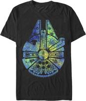 STAR WARS Men's Psychedelic Millenium Falcon T-Shirt S juoda