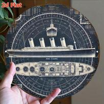 RMS Titanic Ship Blueprint Metal Wall Art Blueprint Decor Historical Gift Home Decor 40x30cm