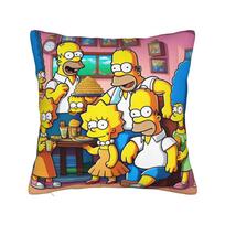 Dekoratyvinės pagalvių užvalkalai S-Simpsono veido aksesuarai Namams Mesti pagalvės užvalkalas Užtrauktukas Daug dydžių 12x12Inch