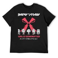 Nuostabus Band Maid - Japonijos roko merginų grupės pasaulio užkariavimo silueto dizaino Klasikinis T- marškinėlis S juoda