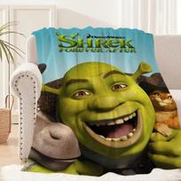 Cartoon S-ShrekS Cute Funny Blanket Plush Nap Sofa rug for Living Room Warm Office Bedroom Birthday Home Travel Kid Gifts 30x40in