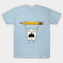 Vyriški juodi marškinėliai su spaudiniu Doodlebob // Spongebob Squarepants Bekirpimo perkėlimo popieriaus spaudinys Medvilniniai marškinėliai 4XL šviesiai mėlyna spalva