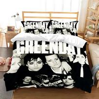 Green Day American Idiot Miegamojo patalynės kolekcija Viengulio Twin Pilno Queen King Dydžio Lova Kolekcijos Suaugusiųjų Vaikų Miegamojo Antklodės Užvalkalų Kolekcijos Su Lovos Patalyne 135X200cm-2pcs