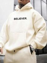 Men's Hip Hop Hooded Sweatshirt with Velvet Lining - Trendy and Simple American Sportswear Jacket. M juoda