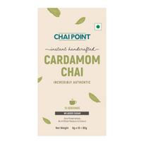 Chai Point Instant kardamono arbata (Jokio cukraus) – 10 Pakelių | Autentiška Elaichi Chai | Greitai paruošiama mišinio sudėtis | Assam arbata su natūraliu kardamono skoniu