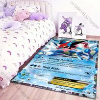 1PC Pokémon Cards Greninja Print Rug Carpet for Living Room Children Bedroom Mat Sofa Doormat Floor Rug Home Decor Anti Slip Mat 40x60cm (16x24in)