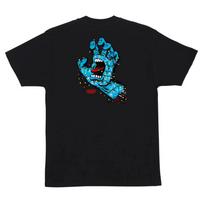 SANTA CRUZ Vyriški marškinėliai trumpomis rankovėmis Stranger Things S/S Screaming Lights Skate Shirt Juodi 4XL
