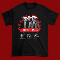 Depeche mode Martin Gore, Andy Fletcher, Dave Gahan parašų marškinėliai AH1372 Unisex T-Shirt XXXL gray