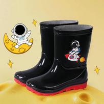 Kids' Tall Waterproof Fleece-Lined Rain Boots for Boys and Girls 21 cm