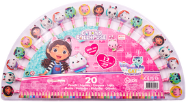 Gabbys Dollhousekids Licensing Vaikų licencijavimas – Gabby lėlių namelis – 20 pieštukų / spalvotų pieštukų rinkinys (033707053)