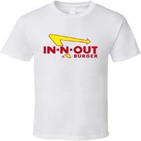 in-N-Out Burger Greito maisto marškinėliai baltas S balta