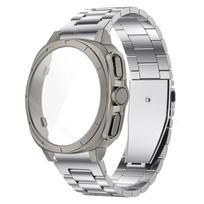 Metalinė apyrankė + Apsauginis dėklas Samsung Galaxy 7 44mm 40mm Atnaujinimas į Galaxy Aksesuarą Nerūdijančio plieno kilpinė apyrankė GALAXY 7 For Galaxy 7 40mm sidabras