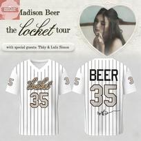 Madison Beer Locket Tour Marškinėliai V formos iškirpte Trumpomis rankovėmis Laisvi T-shirt Vasariniai Minkšti Kasdieniai 3D Spausdinti Marškinėliai Unisex Drabužiai XXS