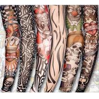 Rinkinys 8 vnt. Meniniai Netikri Laikini Tatuiruotės Rankovių Dizainai Apsaugai Nuo Saulės Tigras Klounas Karūna Širdis Kaukolė Tribaliniai ir kt. 1 random pair