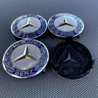 4 vnt. 75 mm A1714000025 ratų centriniai dangteliai, stebulės dangteliai Mercedes Benz W176 W177 W204 W205 W212 W213 W206 X156 X253 W117 automobilių dalims 75mm 4Pcs tamsiai mėlyna spalva