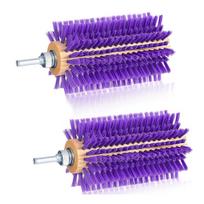 2 vnt. mini rotacinis šepetys vilnos šalinimo įrankis ožkoms, avims, galvijams, naudoti su gręžtuvu, gyvuliams, skatina vilnos/plaukų augimą violetinė