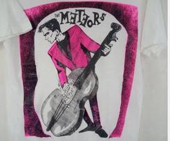 THE METEORS Anglų Psychobilly Grupė Balinti Marškinėliai Unisex Marškinėliai Unisex Marškinėliai L