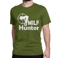Creative Milf Hunter T-Shirts for Men Women Crew Neck Cotton T Shirt Short Sleeve Tee Shirt Unique Tops S