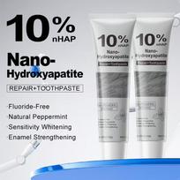 10% nano-hidroksiapatito dantų pasta, 120g vienas tūbelis - Balinanti ir gaivinanti kvapą, be fluoro One Size balta