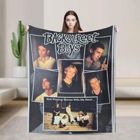 BSB Backstreet Boys Grupės Antklodė Šilta Minkšta Juokinga Pliušinė Mėtoma Antklodė Miegamajam Iškylai Flanelinė Paklodė Lovos Užvalkalas 30x40in