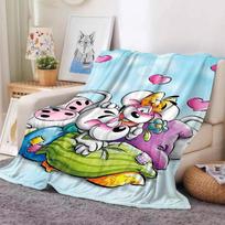 Animacinis D-Diddl žiurkės pledas Šiltas ir minkštas Tinka miegamajam Svetainei Sofa-lova Biurui Kelionėms Stovyklavimui 30x40in