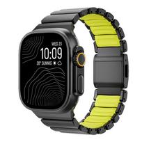 Titano metalinė apyrankė Apple Watch Ultra 3 11 10 9 8 7 SE  Silikoninė magnetinė apyrankės juosta iWatch 42mm 44 45mm 46mm 49mm  2028 42 44 45 49mm&Steel Material