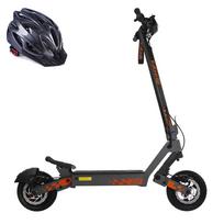 „Kukirin G2 800W“ elektrinis paspirtukas suaugusiems, 10 colių vakuuminės padangos, 48 ​​V 15,6 Ah, maksimalus greitis 45 km/h, sulankstomas dizainas, dviguba pakaba, IPX4, LED ekranas 48V 800W 15Ah+Helmet (Split Up) pilka/juoda