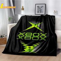XBOX spausdinta pledinė antklodė su žaidimų pultelio logotipu Minkšta Patogi lovai, sofai, vaikų kambario dekoravimui Puiki gimtadienio dovana 40x50in