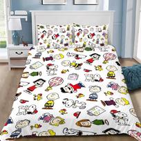 Snoopy antklodės užvalkalas 3D išskirtinis 3D spausdinimas Happy Puppy patalynės komplektas lova jaunimui namų dekoras mergaitėms berniukams dovana EU Single(135*200cm)3pcs