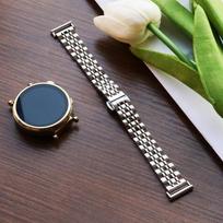 18mm 20 22mm plonas nerūdijančio plieno dirželis Huawei Watch GT5 Pro 40mm 46mm moteriška apyrankė Samsung Galaxy 7 6 5 40/44mm laikrodžiui 18mm sidabras