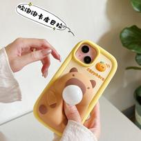 Skirta iPhone 16 15 13 14 12 Pro Max Mielas animacinis kapibara Dygsnis Mikė Pūkuotukas Lotso Sviestinis meškutis Minkštas silikoninis dangtelis burbuliukams pūsti iPhone 16 Pro