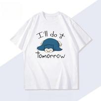 Men's New  Handheld Game Snorlax T-shirt Summer New Men's and Women's Japanese  Trend Loose Casual Short-sleeved Top S