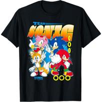 Sonic The Hedgehog Team Sonic Amy Tails & Knuckles T-Shirt(1) S juoda