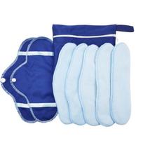 8 Pieces Washable Cotton Menstrual Pads Friendly Period Products Reusable Sanitary Napkins with Storage Bag For Women 1