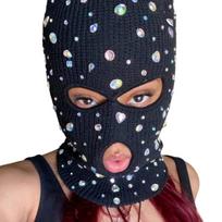 Blingbling Balaklava Veido Dangtelis Kepurė su Gobtuvu Šaltam Orui Žiemai rožinė