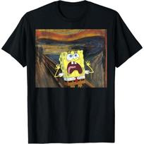 SpongeBob SquarePants Scream Painting T-Shirt S juoda