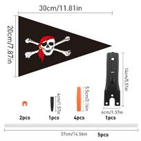 Go Kart Flag With Pole Waterproof Bicycle Safety Flags Adjustable Height Bicycle Trailer Flag For Enhanced Visibility Outdoor