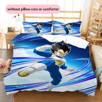 Vegeta Pattern Bedding Home Decoration Birthday Gift (1 * duvet cover + 2 * pillowcase, without core) 135x200cm