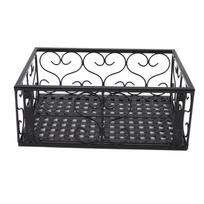 Balkono gėlių vazono stovas Storas geležinis dekoratyvinis terasos turėklo lentynėlė su fiksatoriais palangei Suitable for 2.5cm Railings