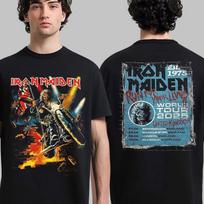 Iron Maiden Bėk dėl savo gyvybių Pasaulinis turas 2025 Jungtinė Karalystė Renginio marškinėliai Turas S