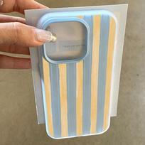 Stylish Yellow Striped Phone Case For Samsung Galaxy S25 S24 Ultra S23 S22 S21 Plus FE A36 A56 A26 A16 A07 A06 A15 A35 A55 5G Galaxy S22 5G